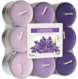 Bolsius čajové 18ks Lavender trojfarebné,vonné sviečky                                                                                                                                                  
