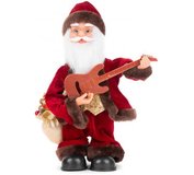 Dekorácia MagicHome Vianoce, Santa s gitarou 3xAAA 35cm                                                                                                                                                 