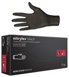 Nitrilové rukavice jednorázové Nitrylex čierne M 100ks                                                                                                                                                  