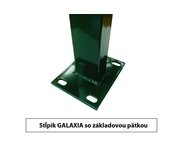 Stĺpik GALAXIA 60x40x1.50x1200 s pätkou/ZN+PVC7016                                                                                                                                                      