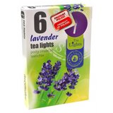 Sviečka čaj.6ks Lavender                                                                                                                                                                                