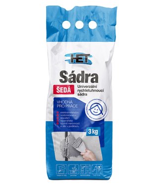 Sadra stukaterska 3kg HET šeda                                                                                                                                                                          